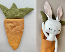 Load image into Gallery viewer, Easy Bunny in Carrot Pouch - Instant Download Sewing Pattern